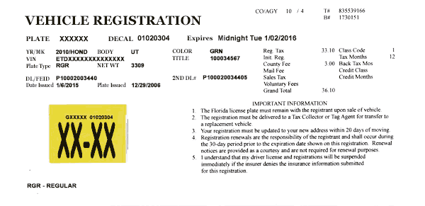 car tag registration renewal